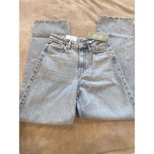 H & M Loose Straight High Waist Size 2  Blue Jeans & Denim Made In Bangladesh